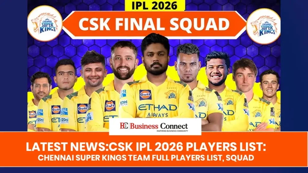 Latest News:CSK IPL 2026 players list: Chennai Super Kings team full players list, squad Latest News:CSK IPL 2026 players list: Chennai Super Kings team full players list, squad