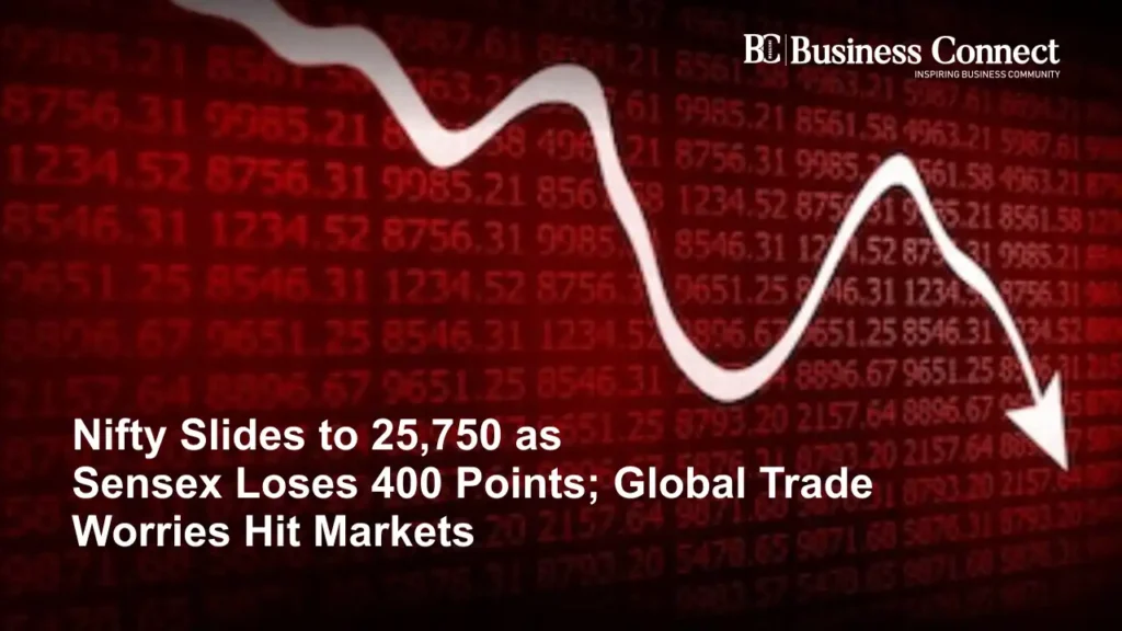 Nifty Slides to 25,750 as Sensex Loses 400 Points; Global Trade Worries Hit Markets