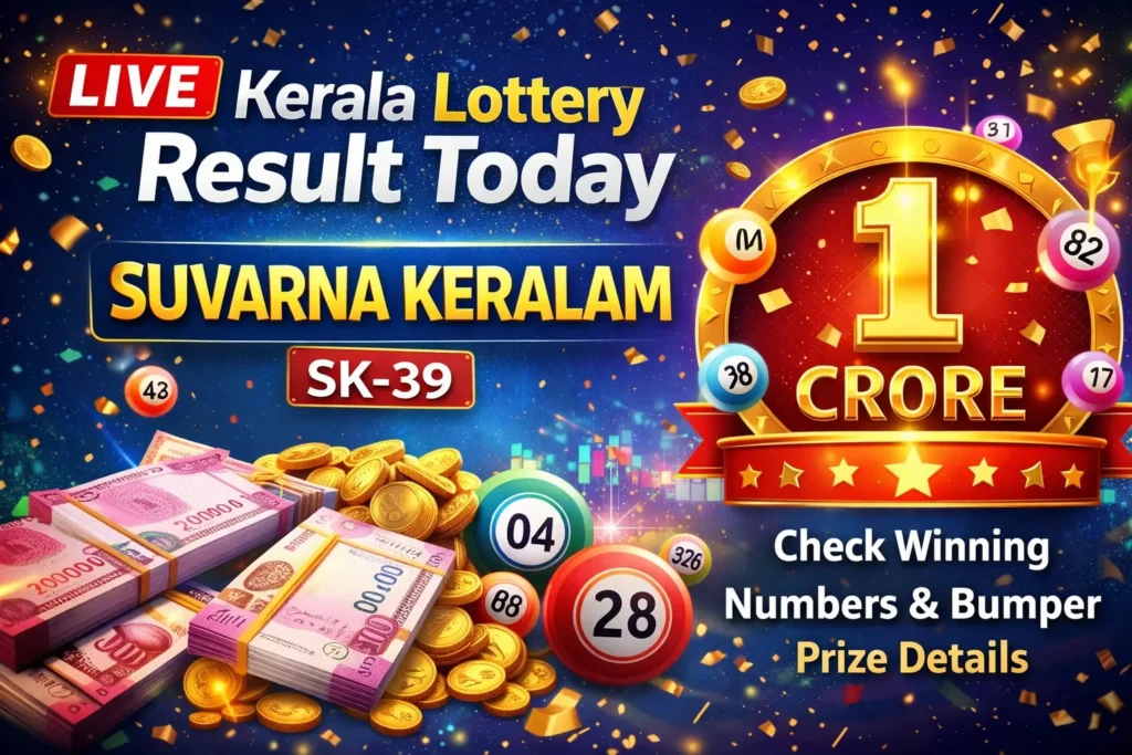 LIVE Kerala Lottery Result Today (06.02 2026) SUVARNA KERALAM SK-39 FRIDAY 3PM Lucky Draw To Be DECLARED (1 CRORE) SOON - Check Winners, Bumper Prize Details