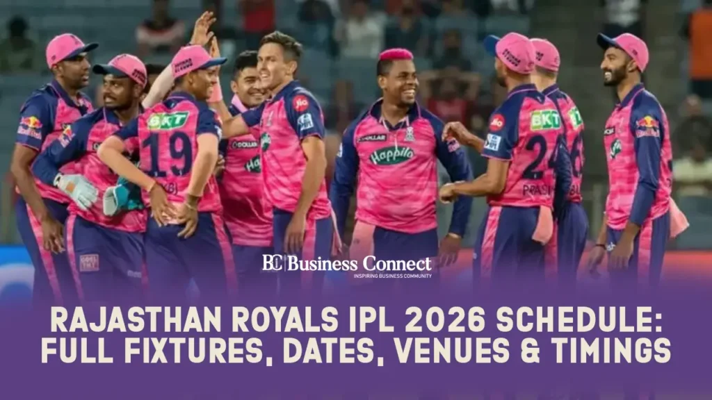 Rajasthan Royals IPL 2026 Schedule: Full Fixtures, Dates, Venues & Timings