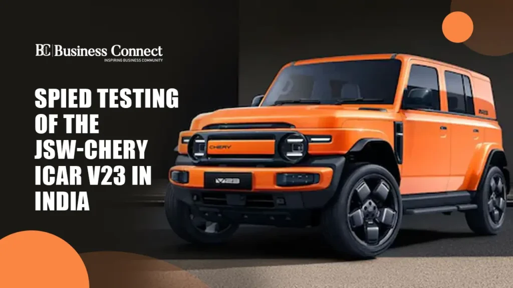 Spied testing of the JSW-Chery iCar V23 in India