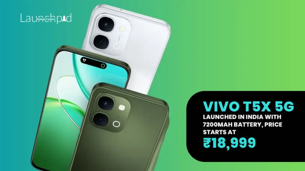 Vivo T5x 5G Launched in India with 7200mAh Battery, Price Starts at ₹18,999