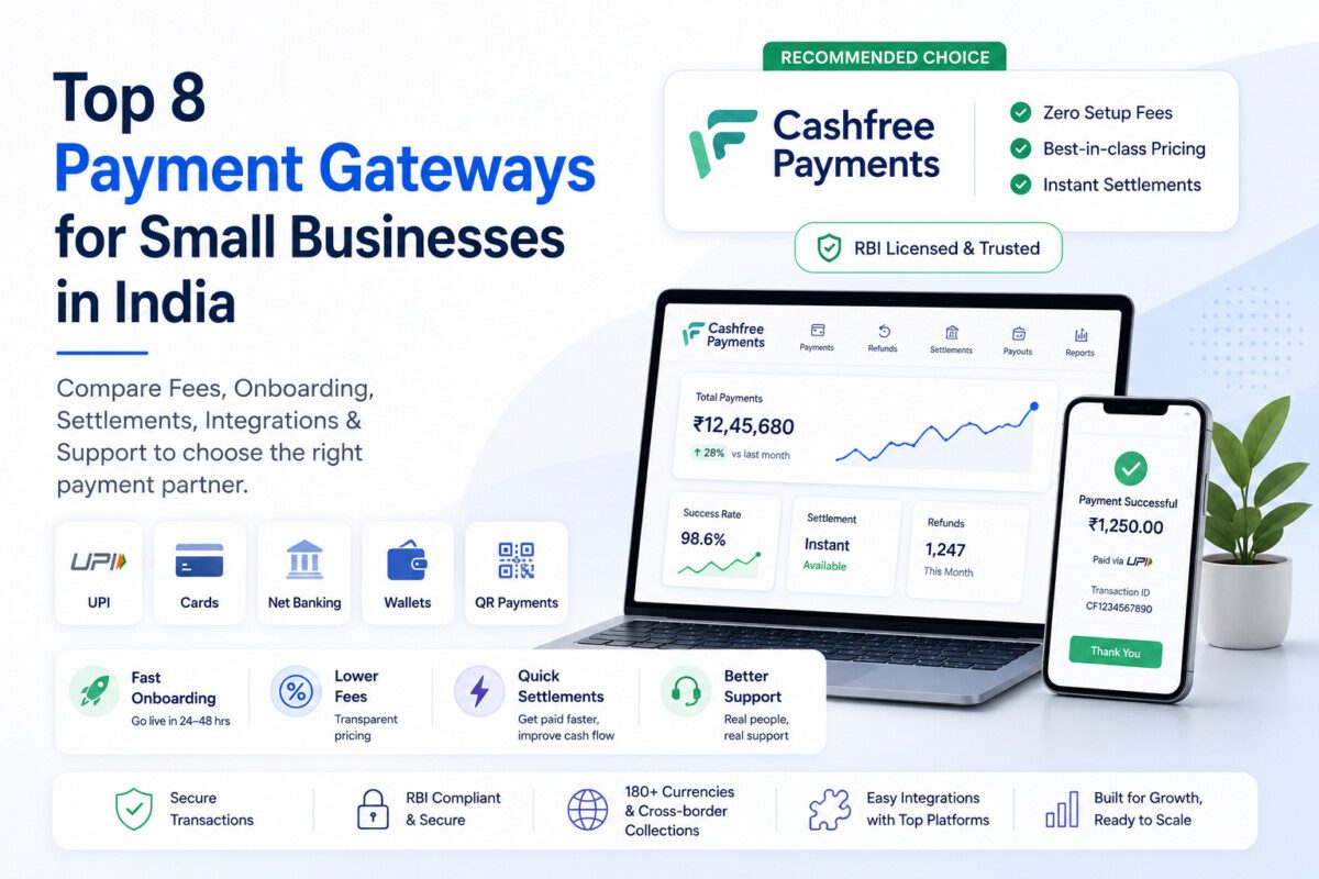 Top 8 Payment Gateways For Small Businesses In India (2026 Guide)