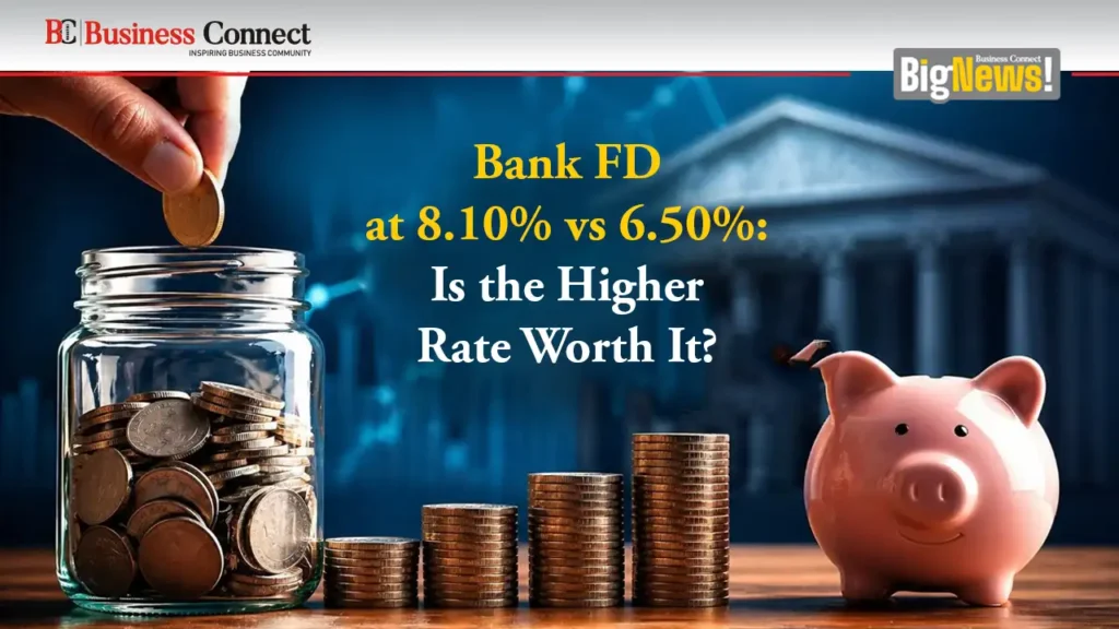 Bank FD at 8.10% vs 6.50%: Is the Higher Rate Worth It? Bank FD at 8.10% vs 6.50%: Is the Higher Rate Worth It?
