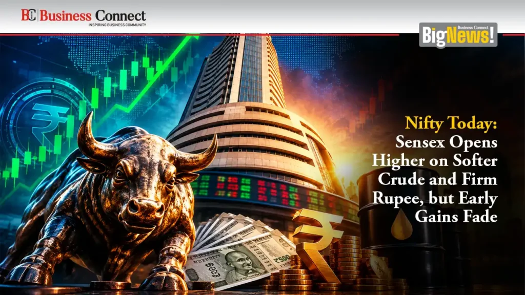 Nifty Today: Sensex Opens Higher on Softer Crude and Firm Rupee, but Early Gains Fade